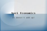 Nazi Economics It doesn’t add up!. Slow but sure start 1933 – 1935 –Schacht Schacht is not a Nazi – He is a well respected Conservative Banker Slow but.