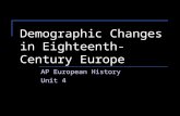 Demographic Changes in Eighteenth-Century Europe AP European History Unit 4.
