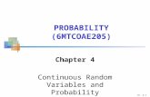 Chapter 4 Continuous Random Variables and Probability Distributions PROBABILITY (6MTCOAE205) Ch. 4-1.