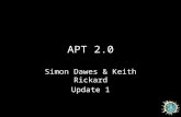 APT 2.0 Simon Dawes & Keith Rickard Update 1. What is the APT? A utomatic P hotometric T elescope Built by Jack Ells in 1984 (based on JBAA) A utomatic.