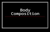 Body Composition. Female vs. Males 3-4 inches shorter Weighs 25 – 30 lbs less 10 – 15 lbs more fat tissue Both Men and Women’s increase with age.