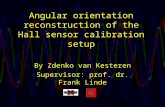 Angular orientation reconstruction of the Hall sensor calibration setup By Zdenko van Kesteren Supervisor: prof. dr. Frank Linde.
