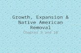 Growth, Expansion & Native American Removal Chapter 9 and 10.