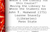 John T. Harwood (ITS) Loanne Snavely (Libraries) Penn State Copyright John T. Harwood and Loanne Snavely, 2003. This work is the intellectual property.