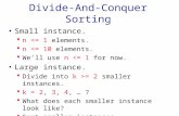 Divide-And-Conquer Sorting Small instance.  n