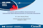 Corrosion and Condition Assessment of Galvanized Steel Reinforcement in Concrete Structures Dr. Jane Jieying Zhang Critical Concrete Infrastructure October.