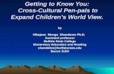 1 Getting to Know You: Cross-Cultural Pen-pals to Expand Children’s World View. Getting to Know You: Cross-Cultural Pen-pals to Expand Children’s World.