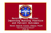 Nursing Peer Review: Improving Nursing Practice and Patient Outcomes Naval Health Clinic Cherry Point Sandra Ludwick and CAPT Denise Smith AAACN Tri-Service.