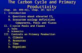 The Carbon Cycle and Primary Productivity Chap. 18: 399-411, Chap. 19: 423-4 I. Introduction A. Questions about elevated CO 2 B. Ecosystem ecology definitions.
