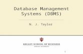 N. J. Taylor Database Management Systems (DBMS) 1.