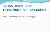 DRUGS USED FOR TREATMENT OF EPILEPSY Prof. Mohammad Saad AL-Humayyd.