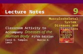 Lecture Notes Classroom Activity to Accompany Diseases of the Human Body Fifth Edition Carol D. Tamparo Marcia A. Lewis 9 Musculoskeletal System Diseases.