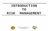 INTRODUCTION TO RISK MANAGEMENT Defense Resources Management Institute Naval Postgraduate School Monterey, California.