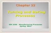 Chapter 22 Turning and Boring Processes EIN 3390 Manufacturing Processes Spring, 2012.