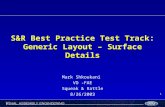 1 1 S&R Best Practice Test Track: Generic Layout – Surface Details Mark Shkoukani VO -FAE Squeak & Rattle 8/26/2003.
