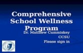 Comprehensive School Wellness Program Dr. Matthew Cummiskey CCSU Please sign in.
