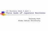 JSC Business Week 4 part 1 Three Gods of Japanese Business Doyoung Park Osaka Gakuin University.