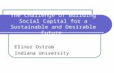 The Challenge of Building Social Capital for a Sustainable and Desirable Future Elinor Ostrom Indiana University.