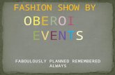 OBEROI EVENTS FABOULOUSLY PLANNED REMEMBERED ALWAYS.