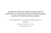 DOMESTICATION OF TRIPS FLEXIBILITIES IN NATIONAL IP LEGISLATION FOR STRENGTHENING ACCESS TO MEDICINES IN ZAMBIA AN OVERVIEW OF PATENT PROTECTION IN ZAMBIA.