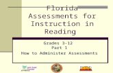 Florida Assessments for Instruction in Reading Grades 3-12 Part 1 How to Administer Assessments.
