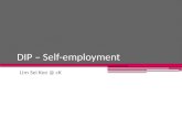 DIP – Self-employment Lim Sei Kee @ cK. Transition from education to work After completed primary education  secondary education After completed secondary.