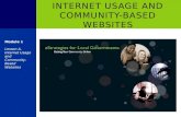 INTERNET USAGE AND COMMUNITY-BASED WEBSITES Module 1 Lesson A. Internet Usage and Community-Based Websites.