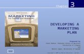Chapter Copyright © 2009 by Nelson Education Limited. DEVELOPING A MARKETING PLAN 3 3-1 Prepared by Simon Hudson, Haskayne School of Business University.