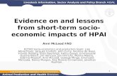 1 Evidence on and lessons from short-term socio- economic impacts of HPAI Anni McLeod FAO ECTAD Socio-economics and production team: Lise Albrechtsen,