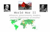 World War II Alliances, governments, leaders, and the beginnings of another world war.