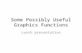 Some Possibly Useful Graphics Functions Lunch presentation.