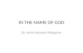 IN THE NAME OF GOD Dr. Amin Hossein Rahgozar. Pentacam.