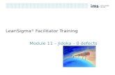 LeanSigma ® Facilitator Training Module 11 – Jidoka – 0 defects.