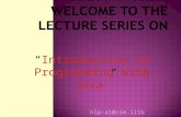 Nlp-ai@cse.iitb “Introduction to Programming With Java”