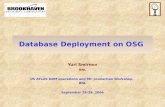 Database Deployment on OSG Yuri Smirnov BNL US ATLAS DDM operations and MC production Workshop, BNL September 28-29, 2006.