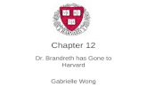 Chapter 12 Dr. Brandreth has Gone to Harvard Gabrielle Wong.