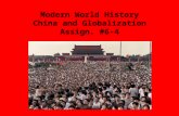 Modern World History China and Globalization Assign. #6-4.