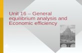 Unit 16 – General equilibrium analysis and Economic efficiency.