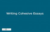 Writing Cohesive Essays. Essays Essays contain 3 main parts Introduction Body Conclusion.