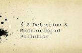 5.2 Detection & Monitoring of Pollution. Sub-subtopics 5.2.1 Describe two direct methods of monitoring pollution. 5.2.2 Define the term biochemical oxygen.