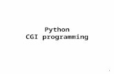 1 Python CGI programming. 2 Outline HTML forms Basic CGI usage Setting up a debugging framework Security Handling persistent data Locking Sessions Cookies.