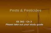 Pests & Pesticides ES 302 - Ch 3 Please take out your study guide.