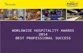 WORLDWIDE HOSPITALITY AWARDS 2014 BEST PROFESSIONAL SUCCESS.