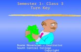 Semester 1- Class 3 Turn Key Copyright 2007 Duane Hoversten – Instructor South Central College.