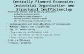 Centrally Planned Economies: Industrial Organisation and Structural Inefficiencies Planning theory and planning practice Setting the production quotas.
