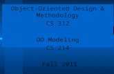 Object-Oriented Design & Methodology CS 312 OO Modeling CS 214 Fall 2011.