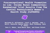 Preconceptional Health Promotion in Low- Income Rural Communities: Randomized Trial Results From The Central Pennsylvania Women’s Health Study (CePAWHS)