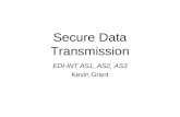 Secure Data Transmission EDI-INT AS1, AS2, AS3 Kevin Grant.