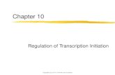Copyright (c) by W. H. Freeman and Company Chapter 10 Regulation of Transcription Initiation.