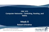 ITEC 275 Computer Networks – Switching, Routing, and WANs Week 8 Robert D’Andrea Some slides provide by Priscilla Oppenheimer and used with permission.